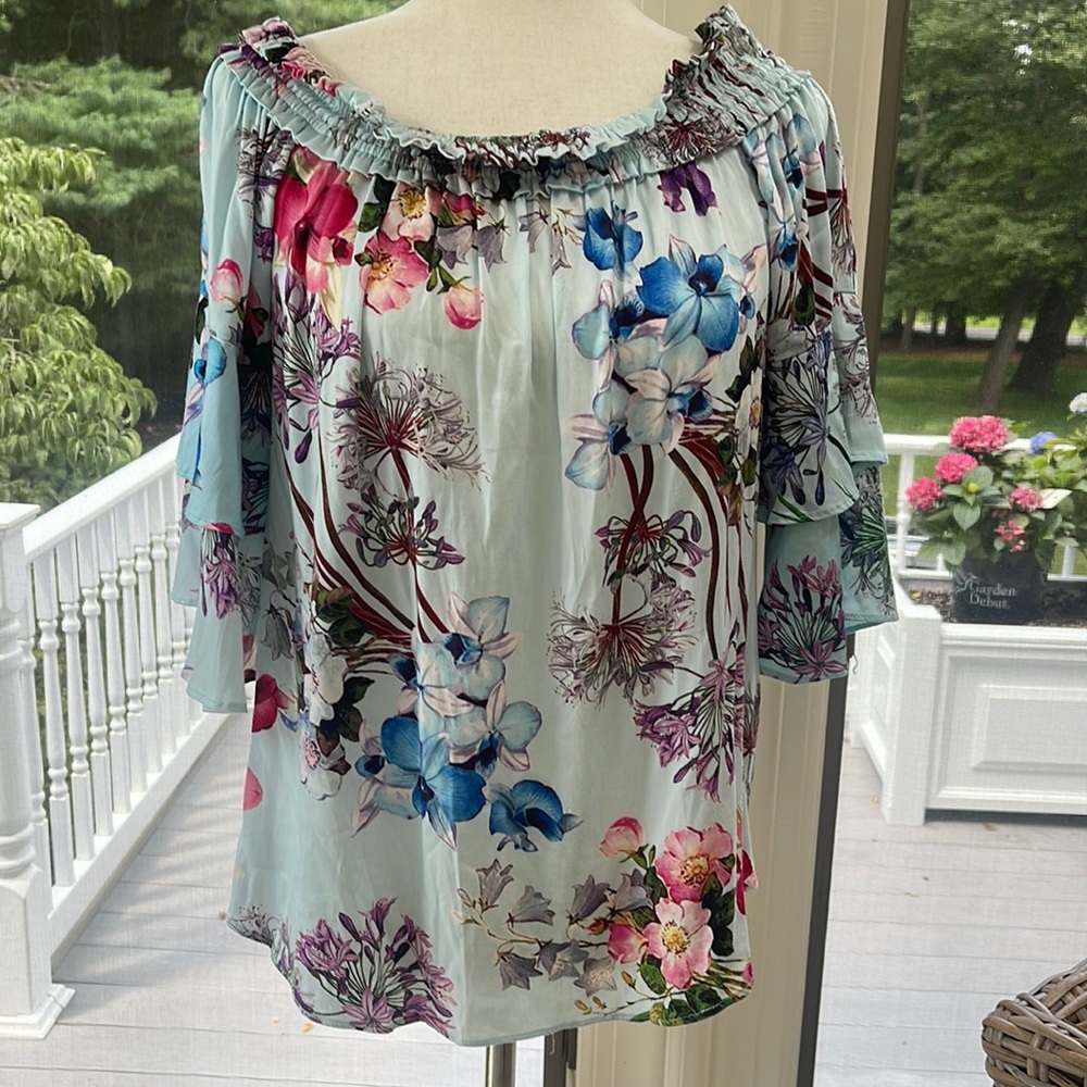 Hale Bob M ⭐️ Like New! Off the Shoulder Floral Top